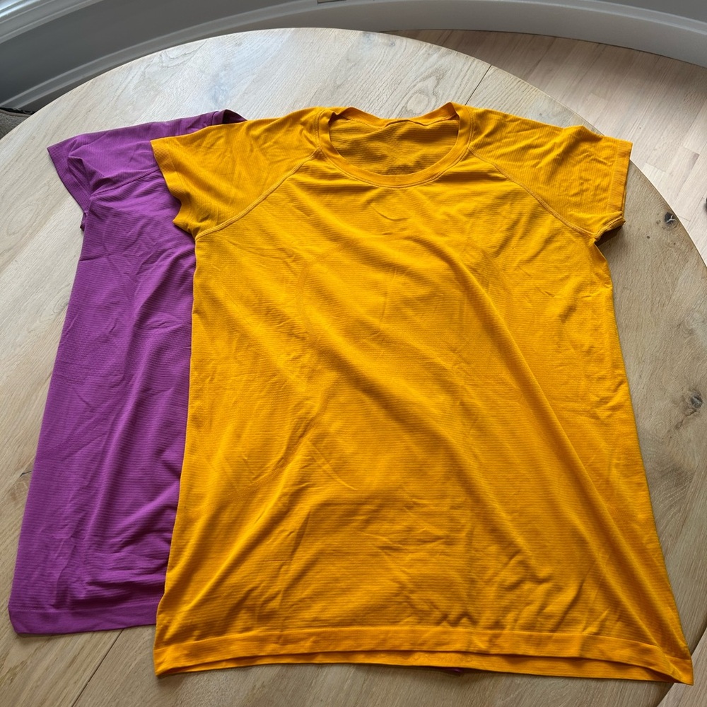 COPY - Lululemon Swiftly tech - 1 gently used orange t-shirt